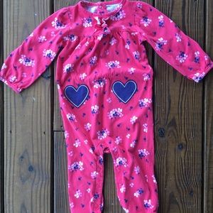Carter’s Pink and Blue Floral Soft Romper-18 mo